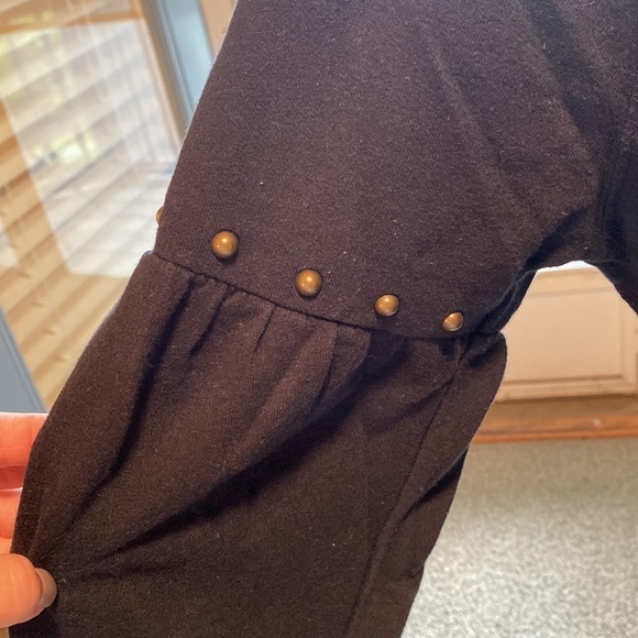 Sanctuary Long Sleeved Black Shirt Size Small  w/ Studs in Like New Condition - Picture 2 of 4